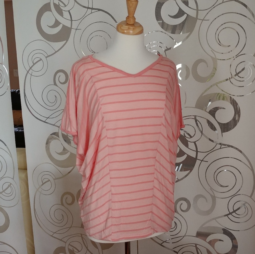 striped dolman sleeve t-shirt